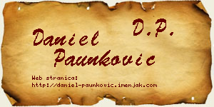 Daniel Paunković vizit kartica